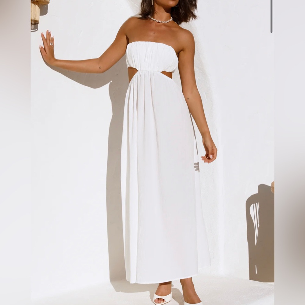 Hello Molly “GORG LOVER MIDI DRESS WHITE” size small, new with tags!
